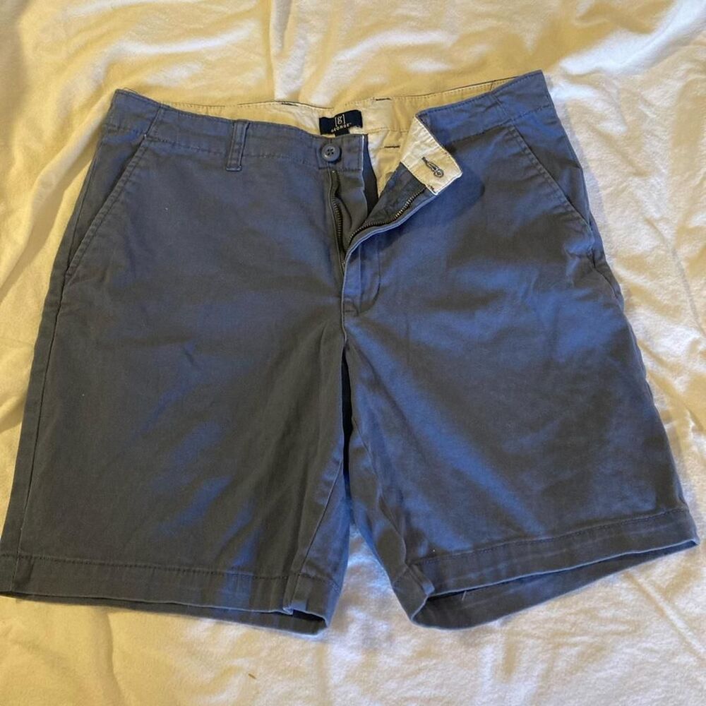 George Men's Grey and Blue Shorts